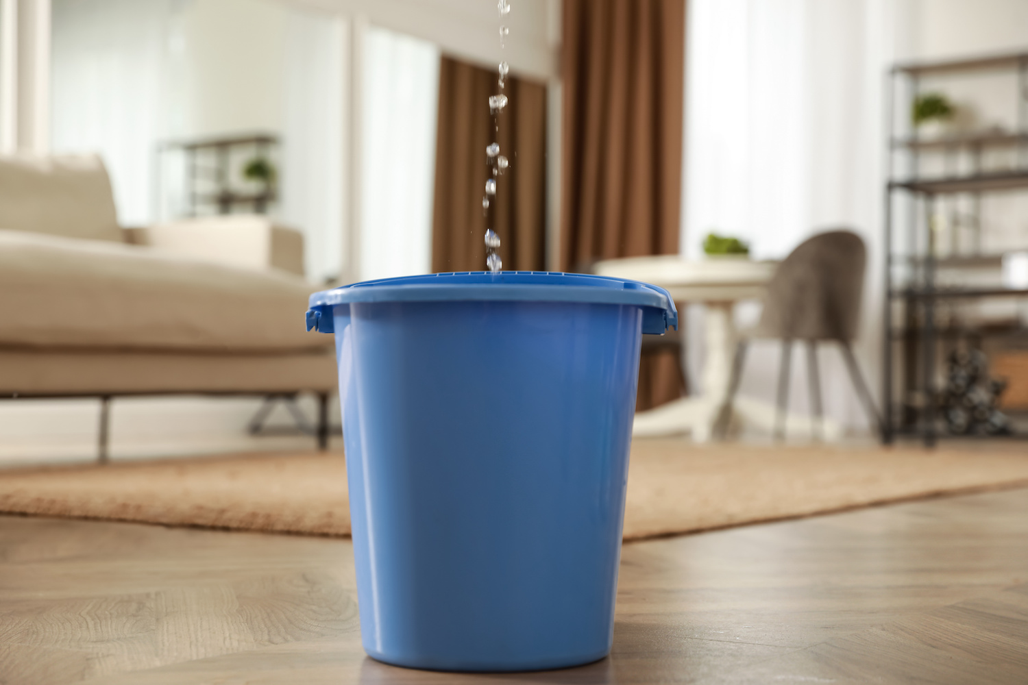 how to fix a leaking roof from the inside bucket