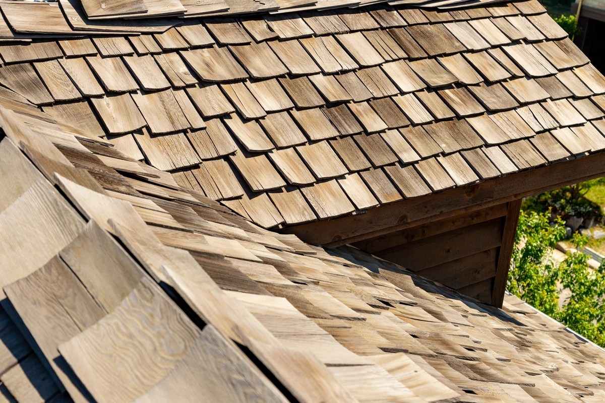 a cedar shake roof