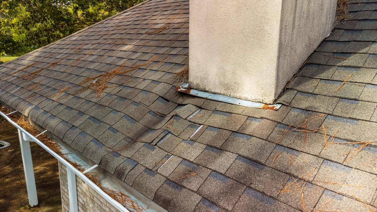 water damage roof