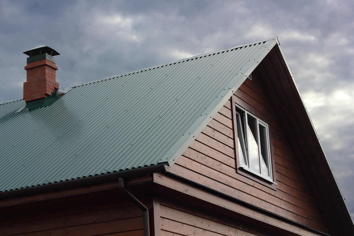green metal roof