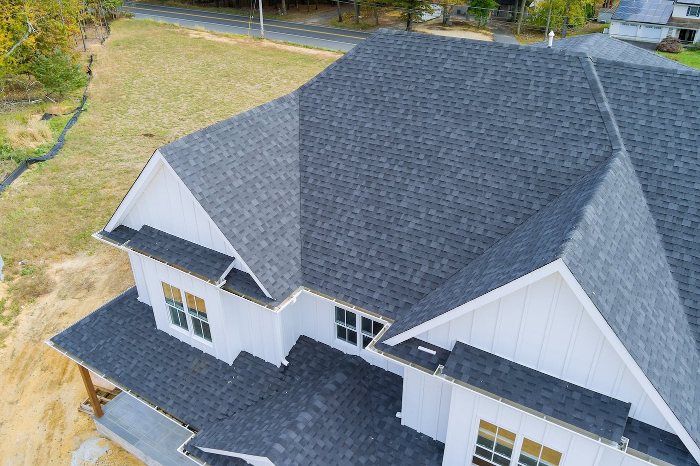 GAF architectural shingles on a newly constructed home in Bigfork Montana