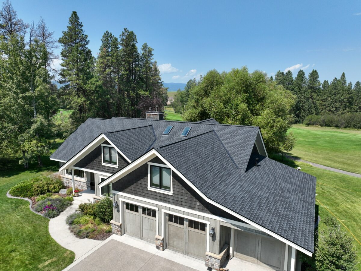 does a black roof make your house hotter huge shingles house Montana Roofing project