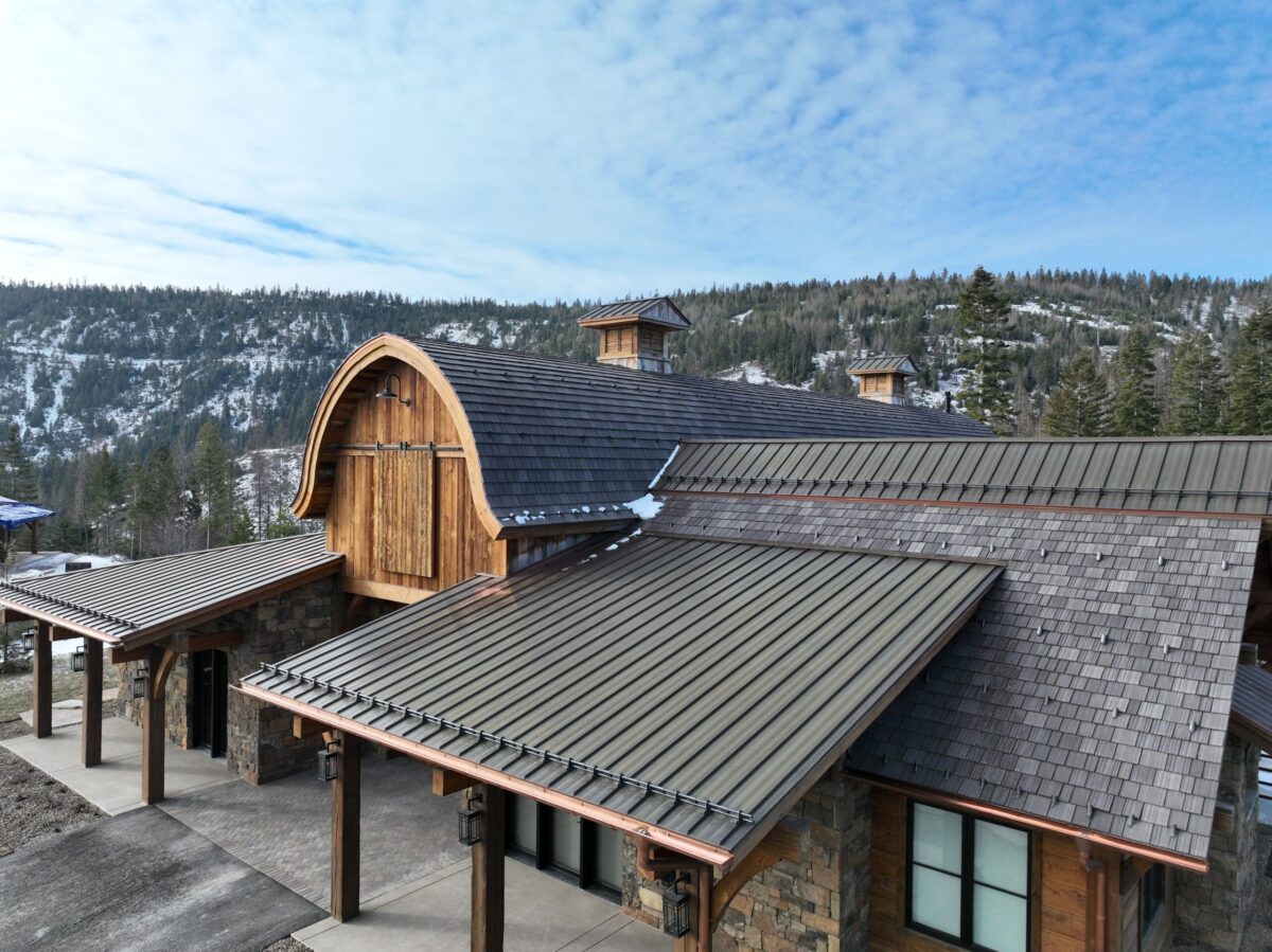 metal roofing pros and cons Montana Roofing project build new house with shingles roof