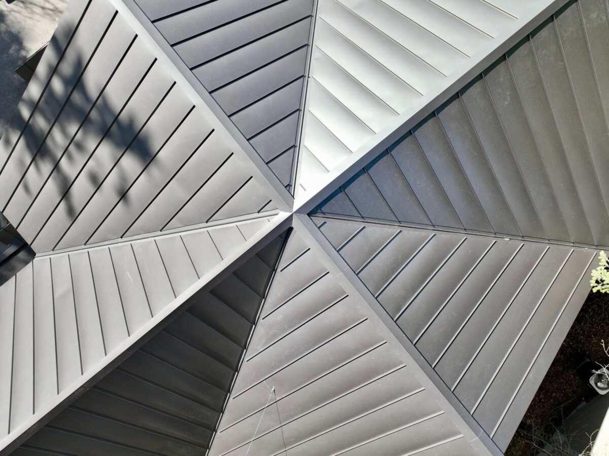 how long do metal roofs last aerial view of metallic roof
